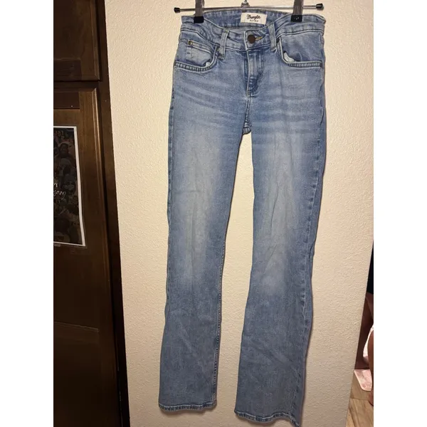 Wrangler Retro Womens Slim Bootcut Jeans Light Wash Denim 25x34 112346616 - Image 2
