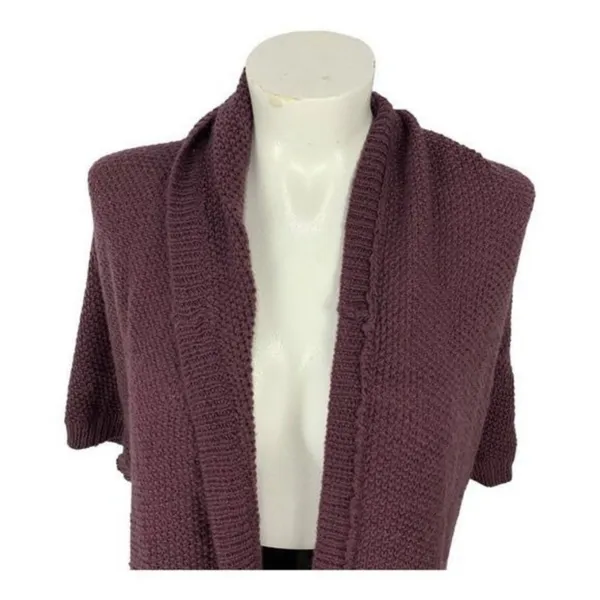 Ann Taylor Open-Front Knit Cardigan Shrug In Plum Purple Size Medium - Image 2