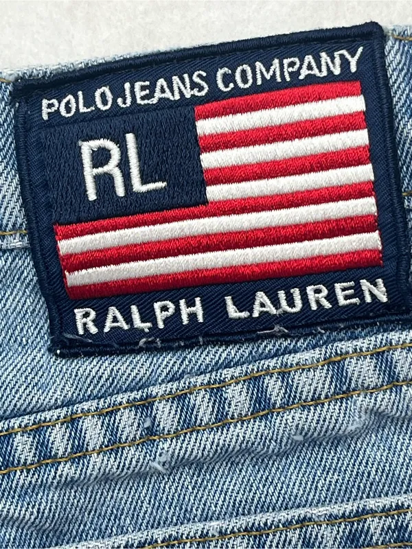 Polo Jean Ralph Lauren Women’s Vintage Distressed Hem Denim Mom Shorts Size 8 - Image 7