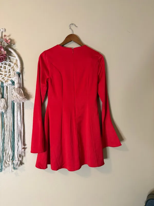 House of CB London Sacha Holiday Mini Dress Red Size Small - Image 5