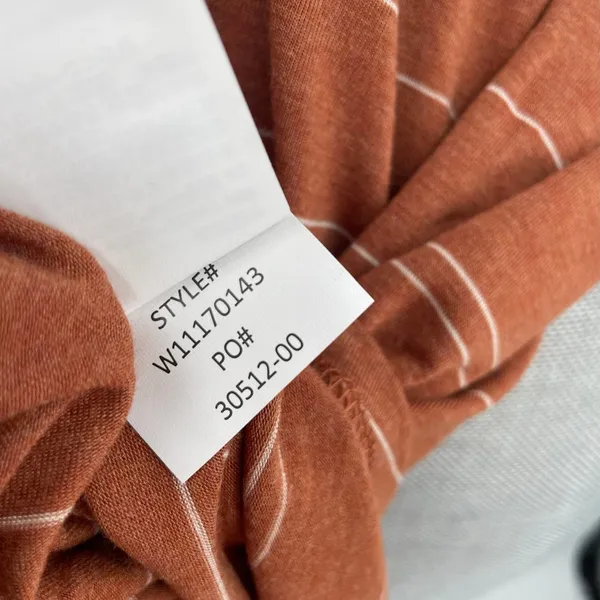 NWT prAna Foundation Scoop Neck Tank Top Shirt Size Medium Orange Stripe Stretch - Image 9
