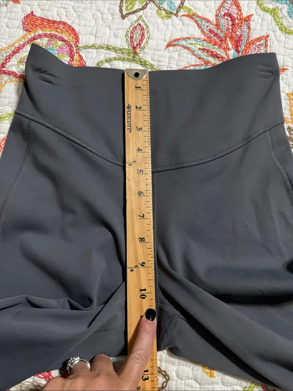 Baleaf women’s size medium grey wide leg slit side yoga pants leggings new - Image 4