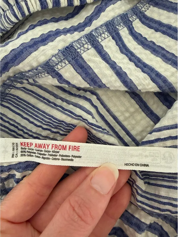 Free People Home By 8 Boxers Cobalt Size XL Striped Loungewear Comfy Bohemian - Image 5