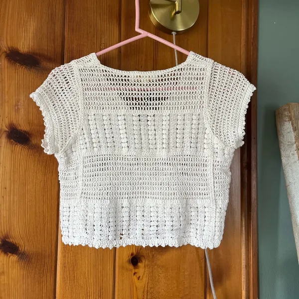 Rebellion Again Crotchet Crop Top- Size XS - Image 2
