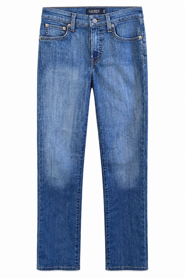 Lauren Ralph Lauren Womens Jeans Size 2 Blue Straight Leg 2x32 Stretch Denim - Image 2