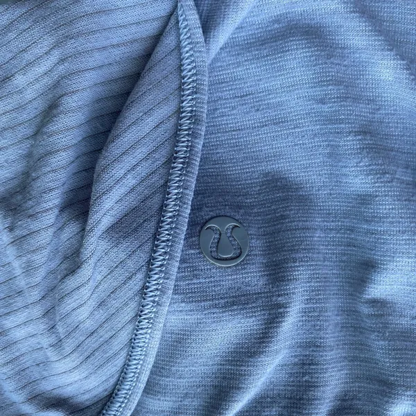 Lululemon S Gray Striped Short Sleeve Scoop Neck T-Shirt Loungewear Dress - Image 3