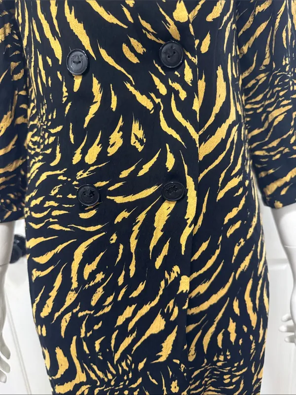 PINKO Viscose Made in Italy $365 ZEBRA BLAZER NOKOTA ITALIAN Dress 40 US SZ 4 - Image 8