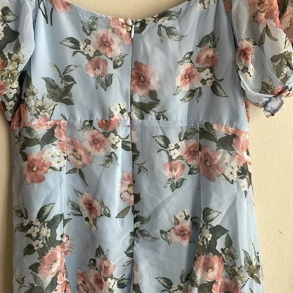 Lulus Precious Perspective Light Blue Floral Puff Sleeve Mini Dress - Image 12