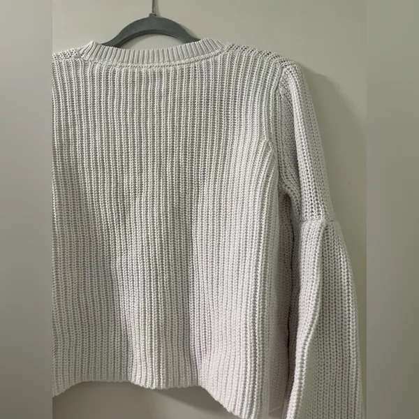 Damsel Cotton Pullover Sweater in White Size S - Image 6