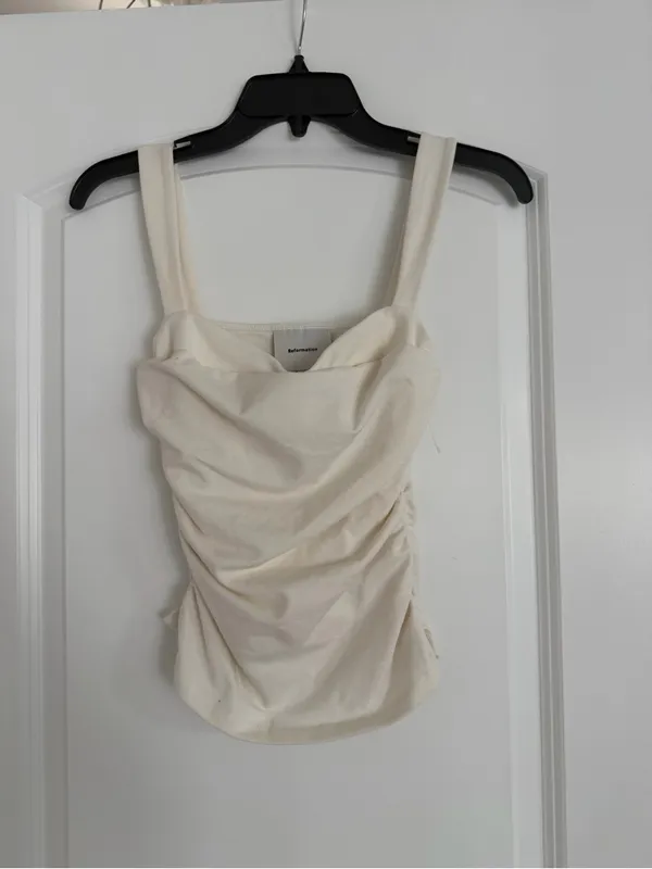 Reformation Trish Ruched Tank Top - Image 2