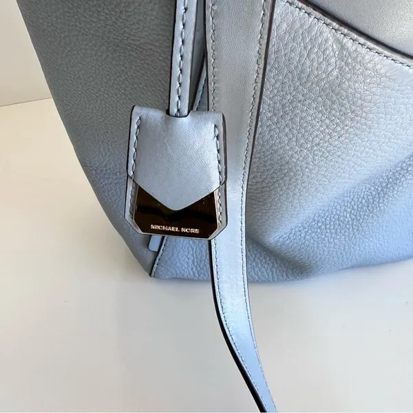 Michael Kors Whitney‎ Pebbled Leather Tote Pale Blue - Image 12