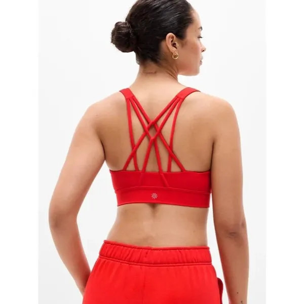 New Athleta L Perfect Form Bra Cardinal Red Large Cup D-DD - Image 2