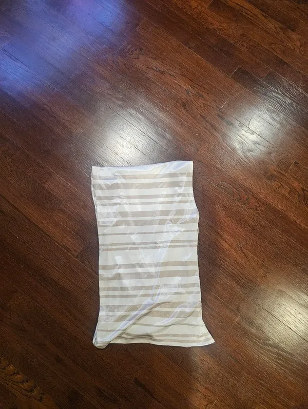 New York & Company Beige and White Striped Cowl Neck Tank - Image 6