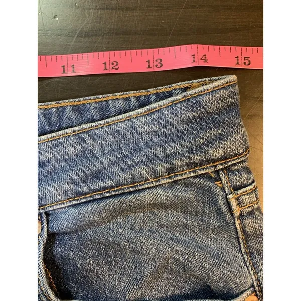 H&M Regular Waist Jean Shorts‎ Womens 10 Medium Wash Denim Festival DIY Cut Off - Image 12