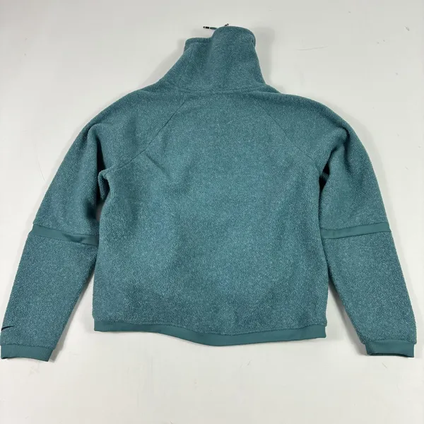 Nike Sweatshirt Womens Small Blue High‎ Neck Fleece Pullover Pockets BV5285-364 - Image 10