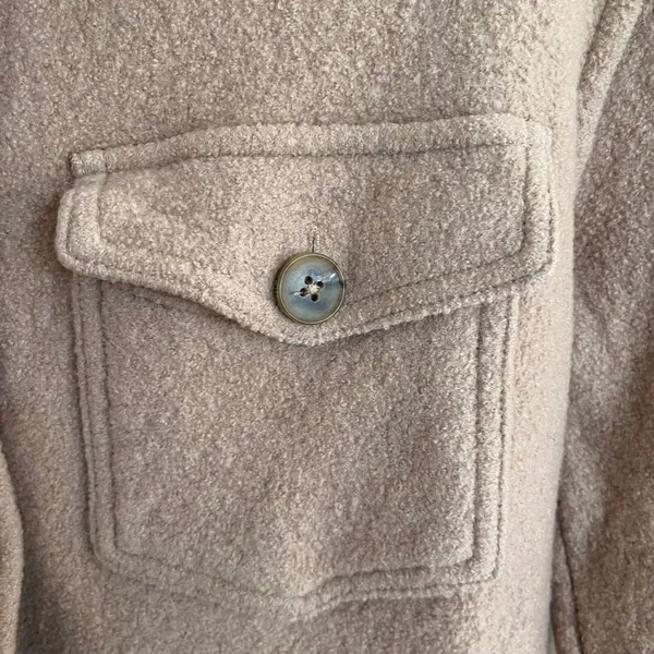 Wilfred Free Aritzia Ganna Shirt Jacket Camel Tan Boiled Wool‎ Shacket Small - Image 2
