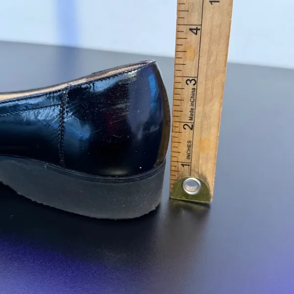 Salvatore Ferragamo Patent Leather Wedges Womens 6.5 Black Shoes Office Casual - Image 11