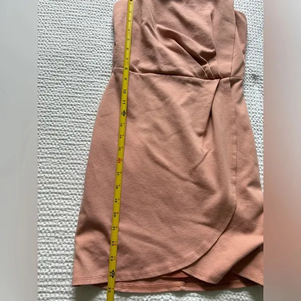 Lulus Pink Mini Cocktail Party Dress Spaghetti Straps Ruched Waist Wedding Event - Image 4