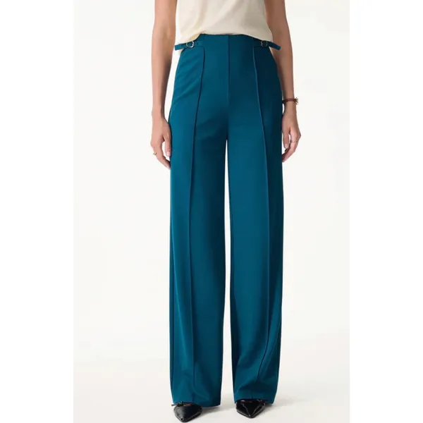 OGL Move Beige Wide Leg Pants Pull On Stretch Trousers Size Small S NWT - Image 5