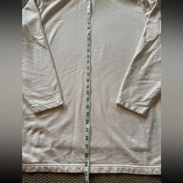 ATHLETA Pullover Yogi High Low Sweatshirt Pearl White Hoodie Long‎ Size Small - Image 9