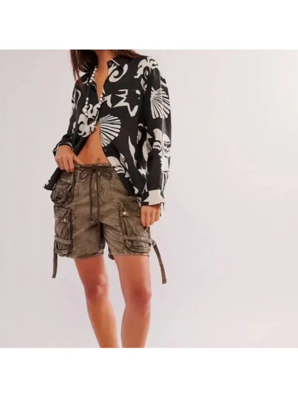 Free People NWOT Wild Bay Parachute Shorts in size XS - Image 2