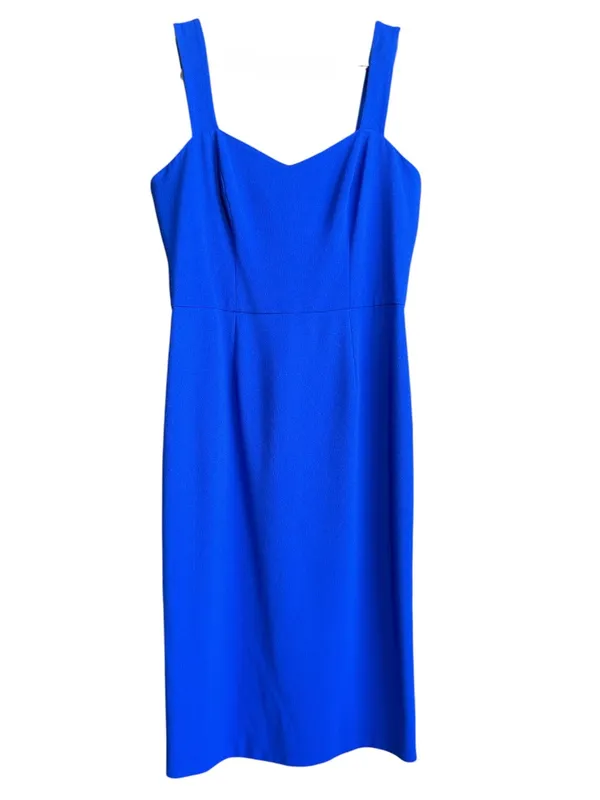 DRESS THE POPULATION Nicole Cocktail Blue Dress‎ Sz L - Image 4