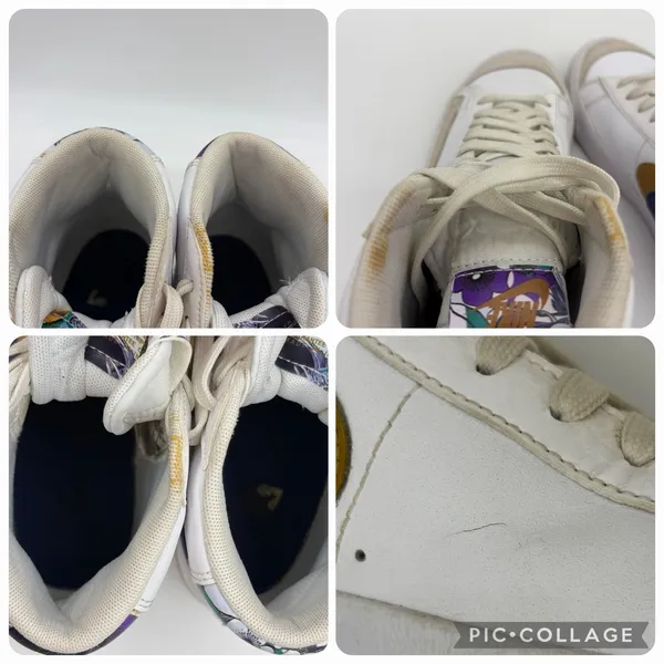 Nike Youth 6.5Y Womens 8 Blazer Mid '77 SE GS White Blue Void Gold‎ DD1847-102 - Image 7