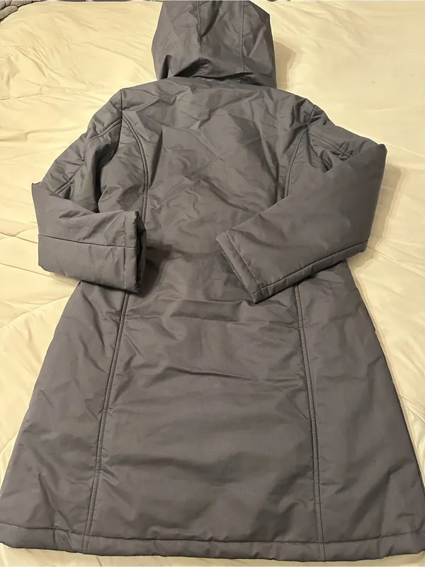 Hoodlum Women's Gray Insulated 2 in 1 Hooded Long Puffer Coat - NWT - Size L - Image 4