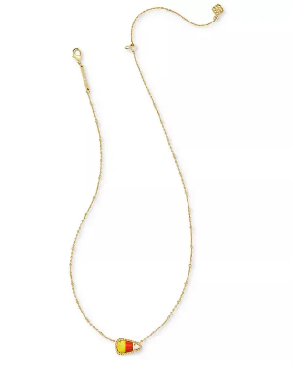 NWT Kendra Scott 14k Gold-Plated Stone Candy Corn Adjustable Pendant Necklace - Image 2