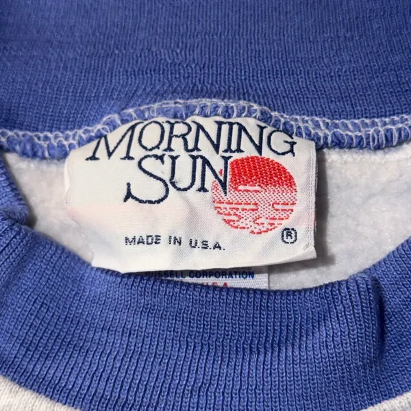 Vintage Morning Sun Bird Floral Graphic Sweatshirt 3X Gray Made in USA Russell - Image 3
