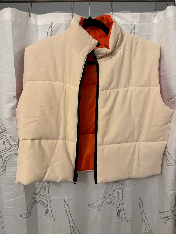 Puffy vest Tan Size L - Image 3