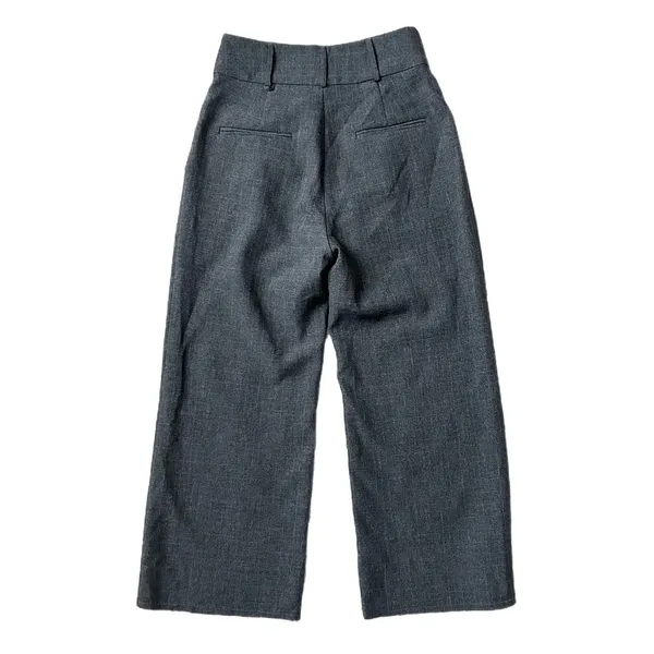For Love & Lemons Turner Wide Leg Cropped Pants in Gray Size Small - Image 4