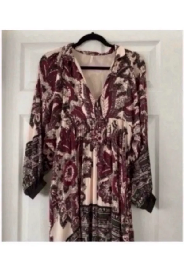 Free People Boho Mini Dress Long Sleeve - Image 5