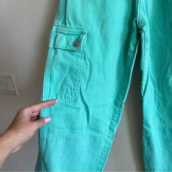 Urban Outfitters BDG Rilee Baggy Cargo Pants in Green / Teal - Image 4