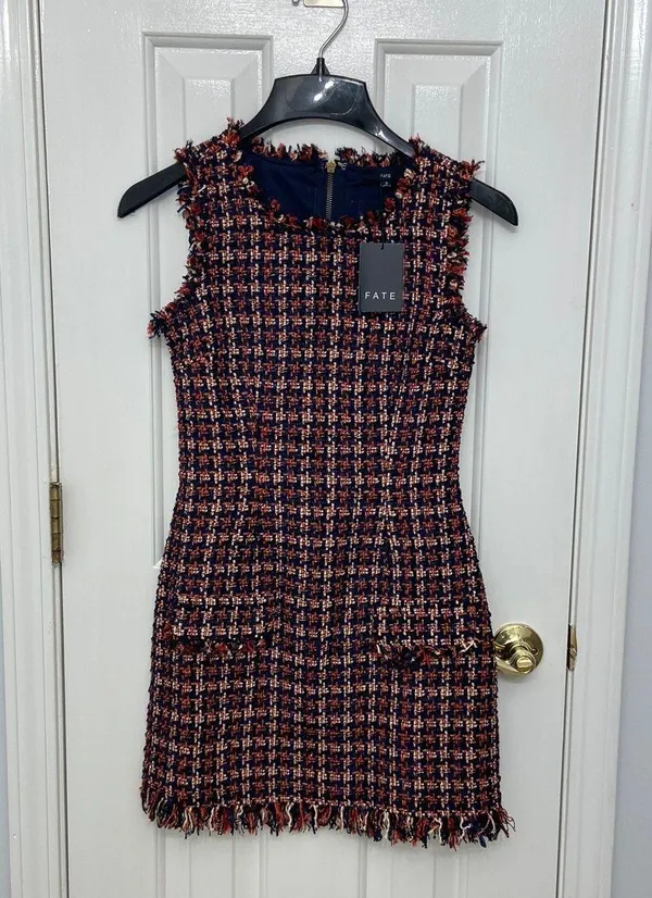 VICI Tweed Mini Dress - Image 4
