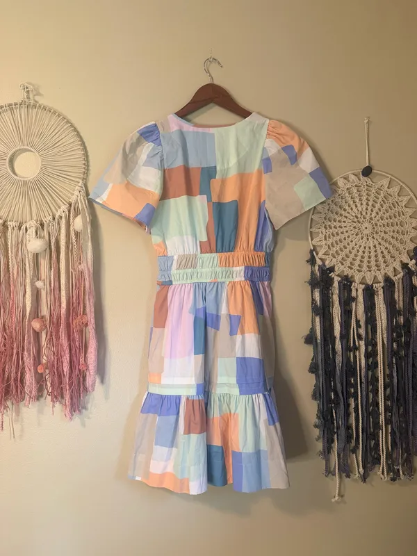 Anthropologie Somerset Mini Dress Pastel Multicolor Size XS - Image 3