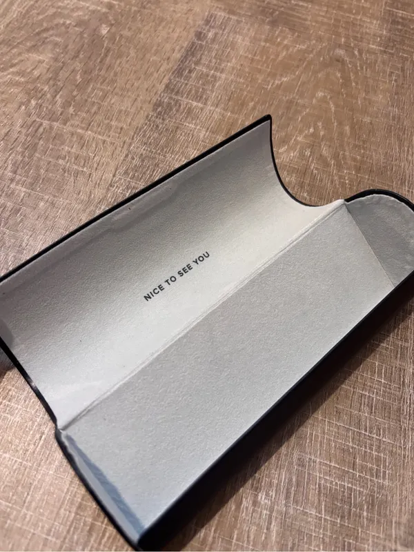Warby Parker Glasses Case Midnight Navy Faux Leather Eyewear Sunglasses Travel - Image 6