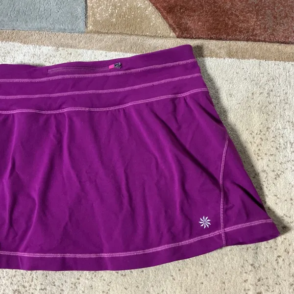 Athleta Running Tennis Skort Women S Purple Active Skirt Built-in Shorts 221935 - Image 9
