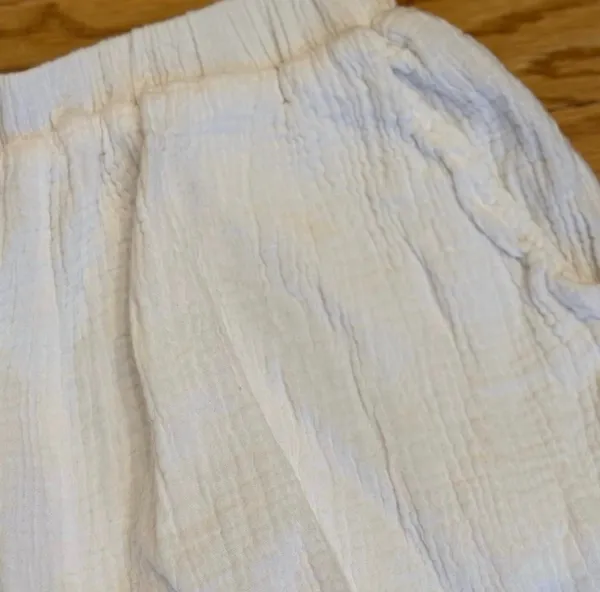 Princess Polly White Linen Look Lined Shorts High Waist Pockets Elastic Waist S - Image 5