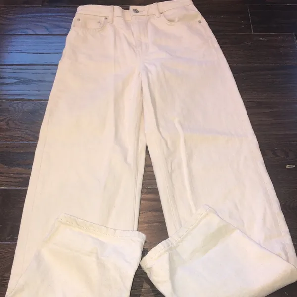 ZARA cream color jeans size 4 - Image 5