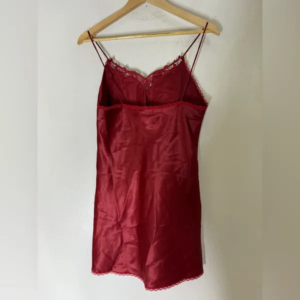 Vintage Val Mode Red Slip‎ Nightgown Medium - Image 2