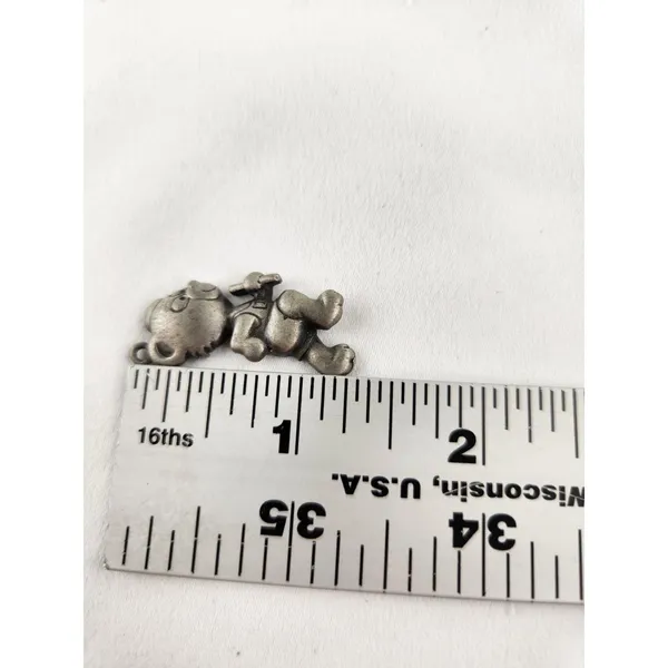 Vintage‎ Pewter Track Bear Pendant Charm Necklace Bracelet Running Runner Baton - Image 4