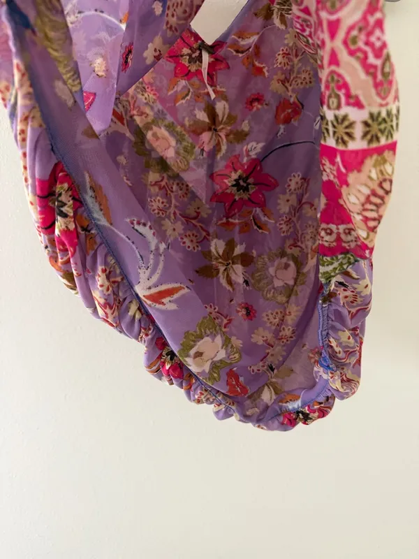 Free people Havana Whimsical Floral Print Sleeveless Surplice Tank Top size XS - Image 9