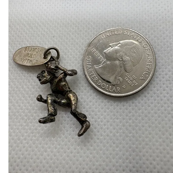 Vintage Sterling Silver Stanton Hall Natchez Running Native American Charm 3.96g - Image 5
