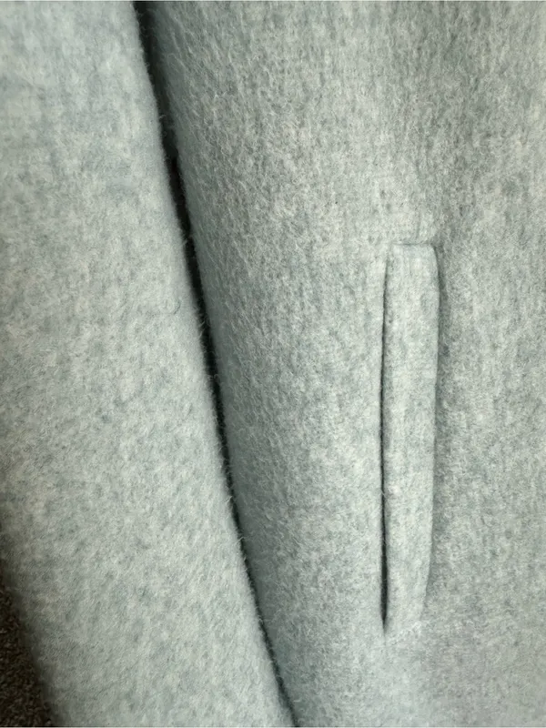 VERO MODA Wool-Blend Light Blue Gray Women's Coat - Image 6