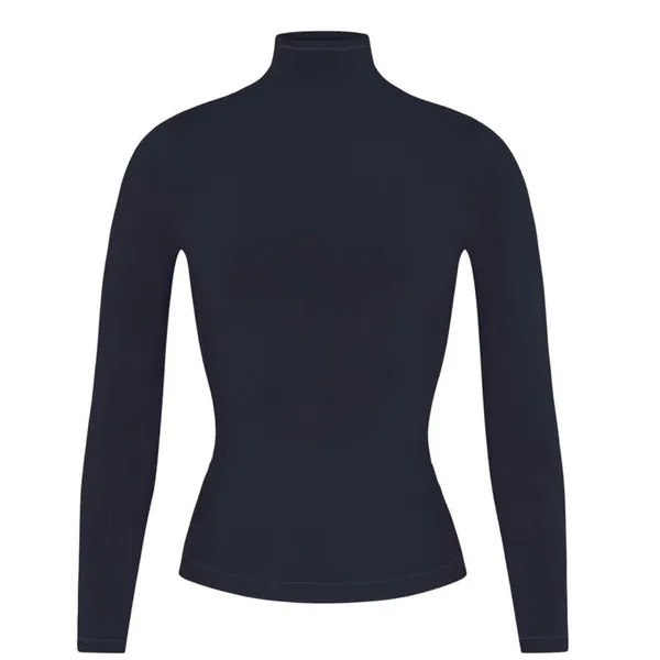SKIMS NWT Cotton Jersey Turtleneck Top Soot Size S black - Image 4