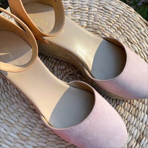 Nine West Natural Blush Ariela Espadrille Wedge Sandals - Image 4