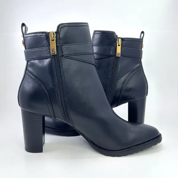 Giani Bernini Ninha Booties Size 10 Black Block Heel Buckle Dress Boots NWOB - Image 8