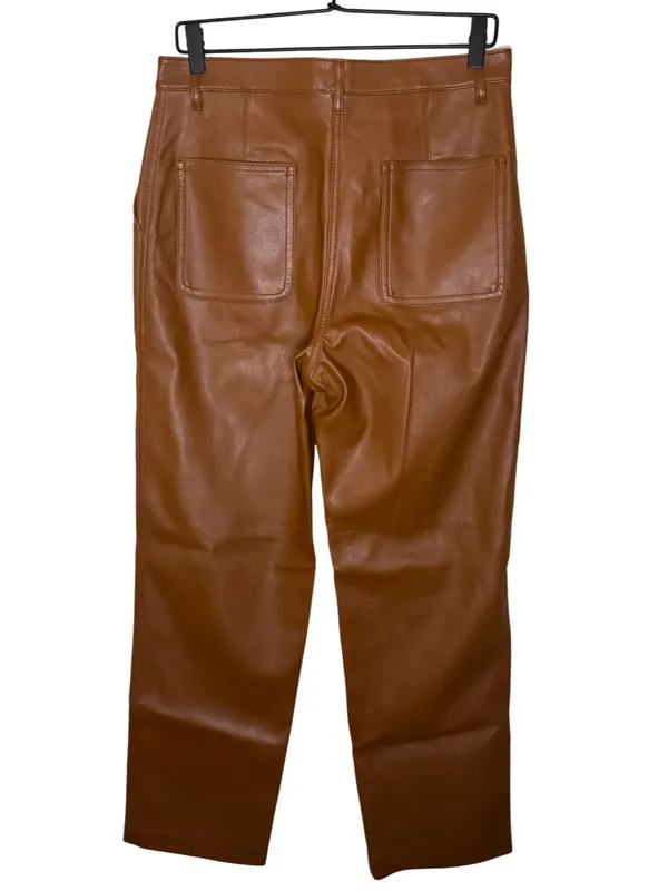 Aritzia Wilfred Free Lucy Pant Camel Vegan Leather Size 10 Neutral Capsule - Image 5