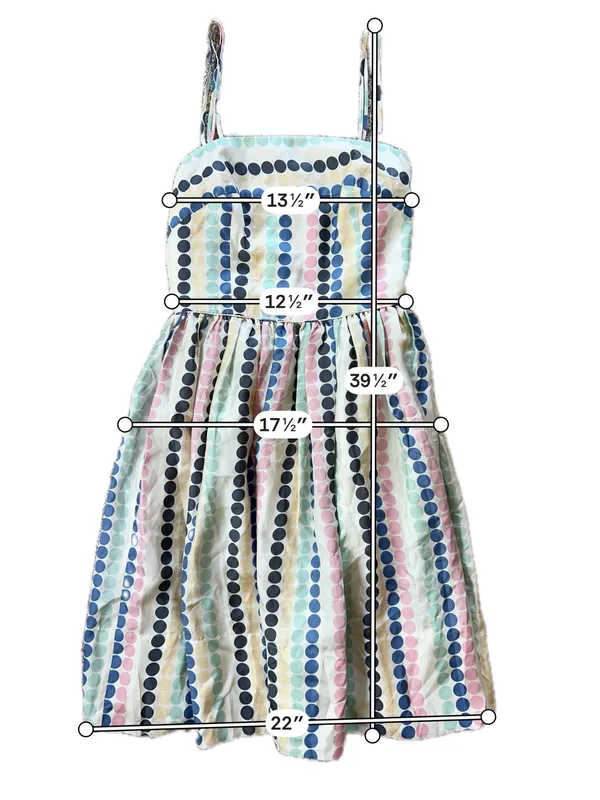 Anthropologie Girls' Pastel Dot Stripe Sundress - Multi - Image 2